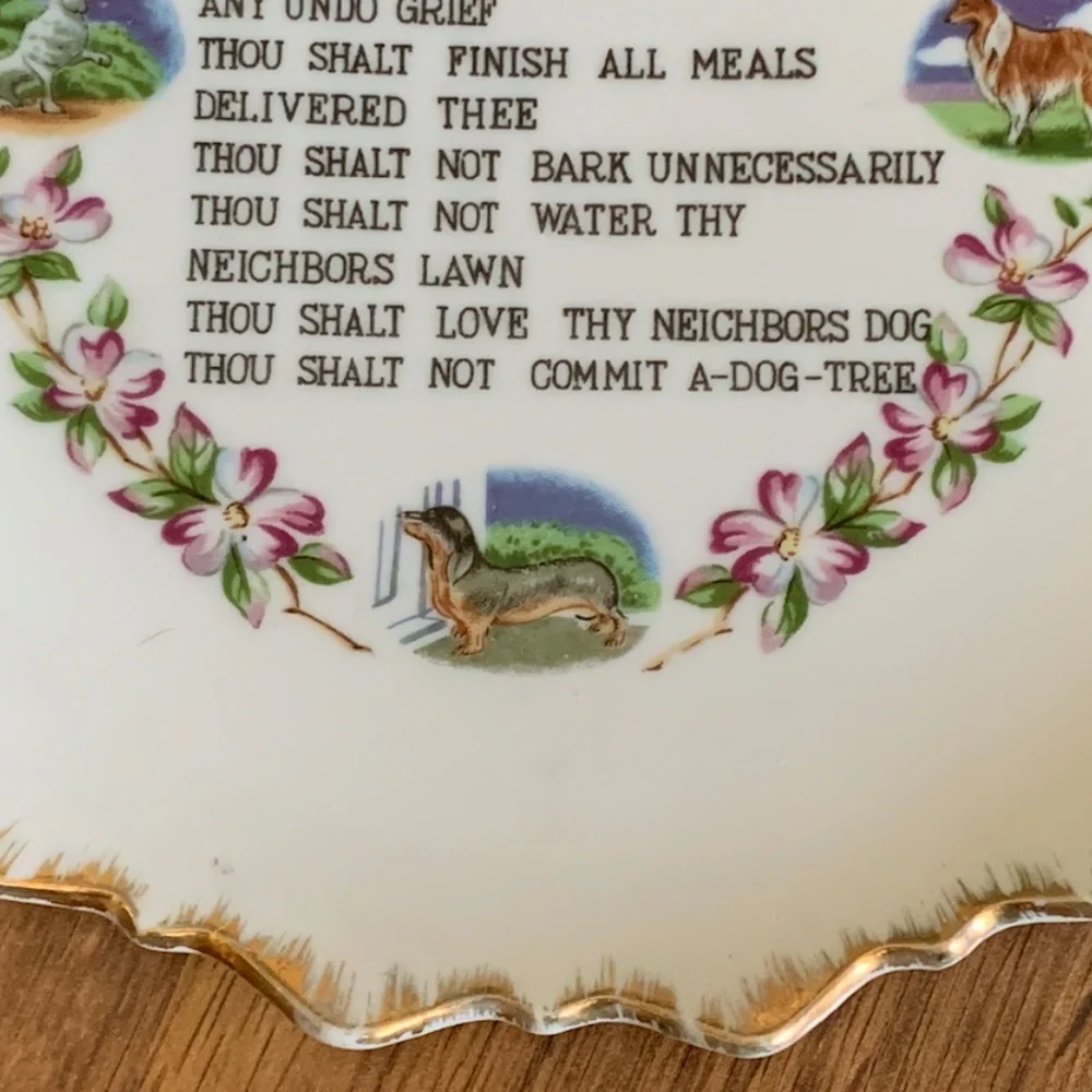 Dog Commandments Plate